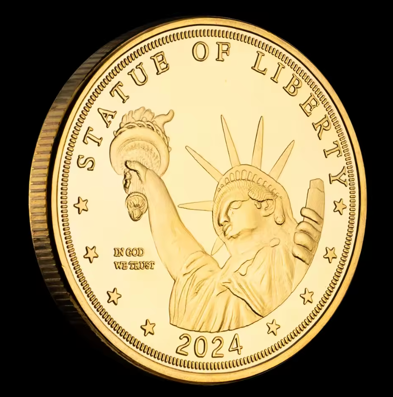 Donald Trump 2024 Commemorative Gold Coin – Collectible